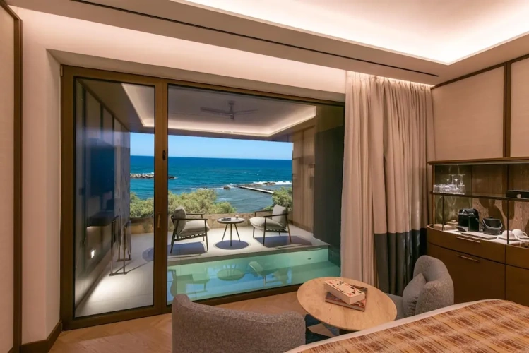 Grand Dlx Double room with Private Pool with sea view