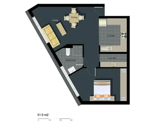 1 Bedroom Apartment with balcony