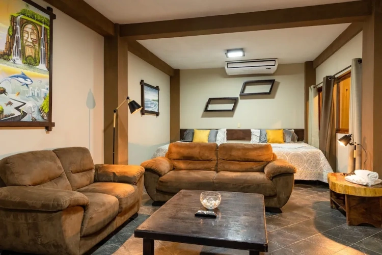 Deluxe Quadruple room with balcony and beachfront