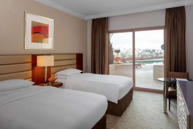 Twin room with view