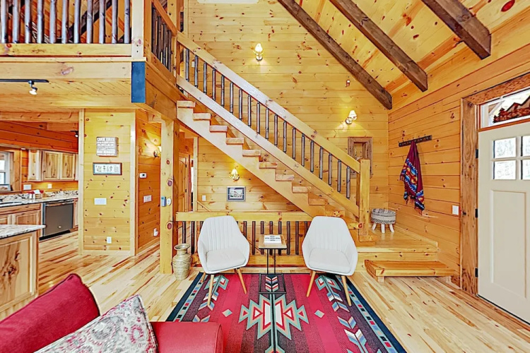 Mountain-chic W/ Fireplace & Wraparound Deck! 4 Bedroom Home