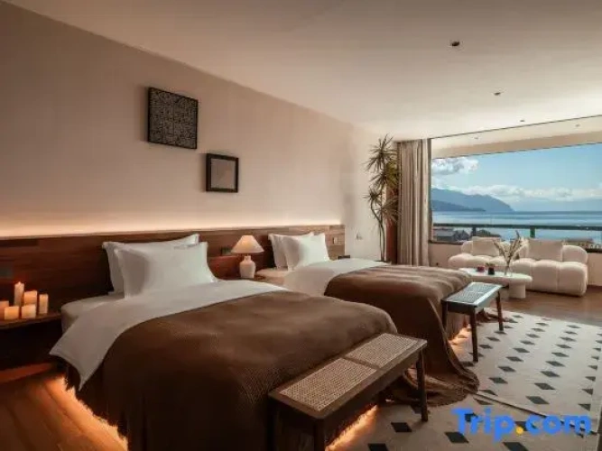 Standard Twin room with balcony and with sea view
