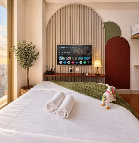 2 Bedrooms Apartment with city view