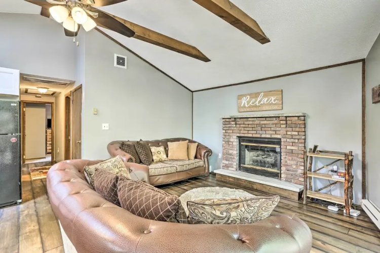 Walk to Lake & Beach: Pocono Cabin w/ Fire Pit