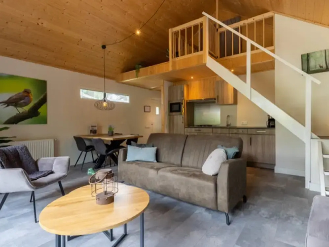 Forest Lodge in Nature With Pond Views