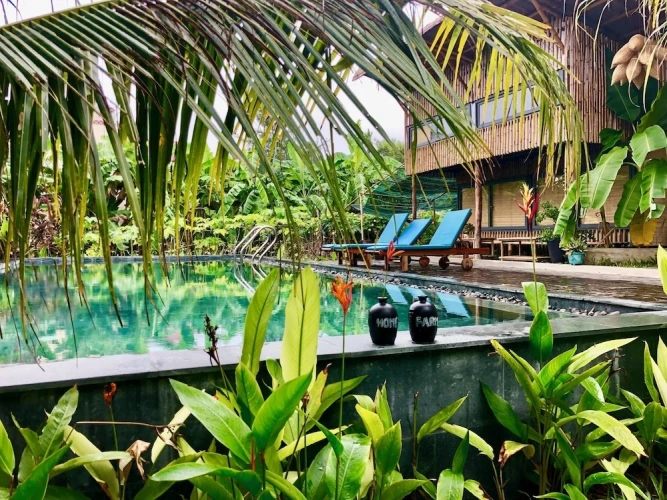 Superior Twin room with balcony and with garden view