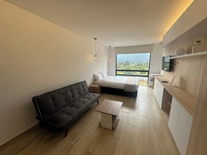 Apto con Jacuzzi Privado y vista verde