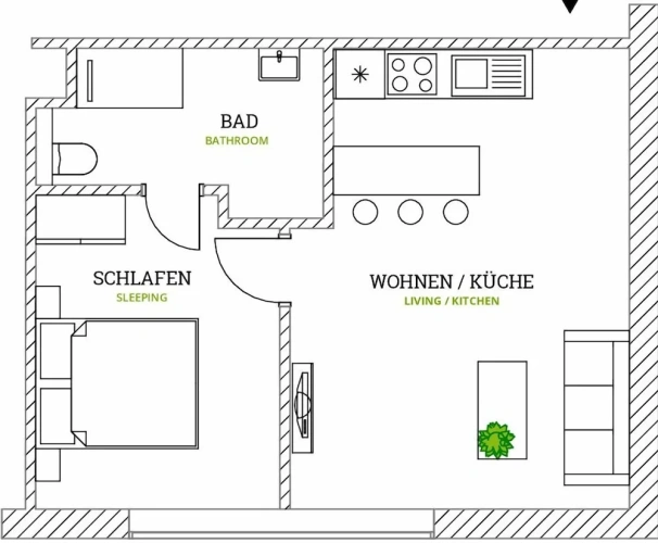 1 Bedroom Twin Apartment
