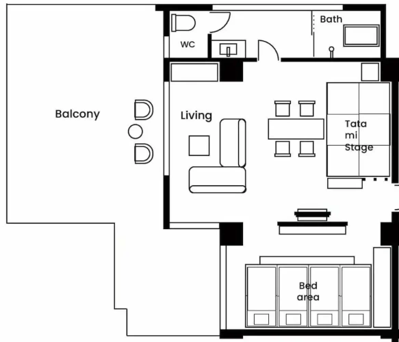 Suite with balcony