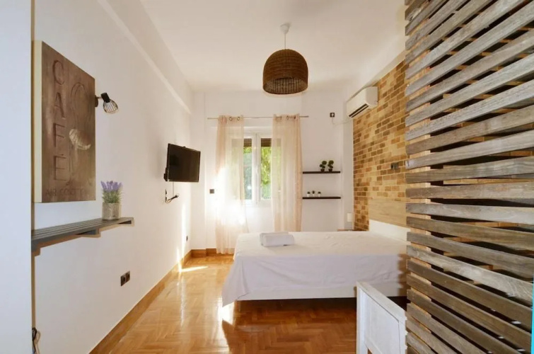 A modern rustic cosy apartment