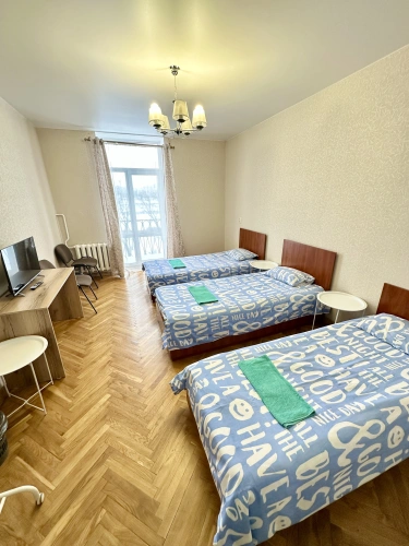 Bed in Dorm with city view