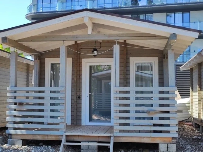 Double Cottage with balcony and beachfront
