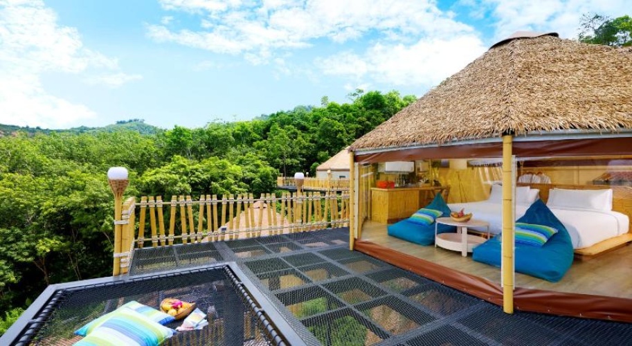 Forest Double Tent with balcony and with mountain view