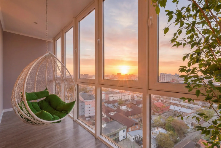 Фотография номера квартиры Апартаменты с панорамным видом на город, с большим телевизором (65 дюймов) и Алисой. Встречайте рассветы!