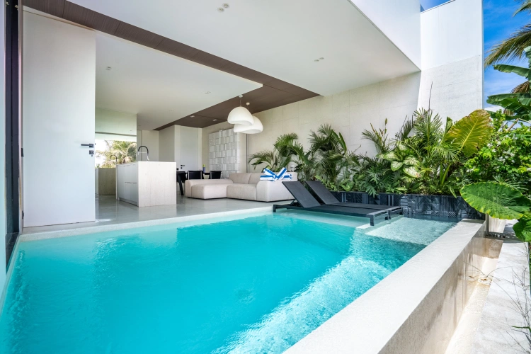 2 Bedrooms Quadruple Villa with pool view