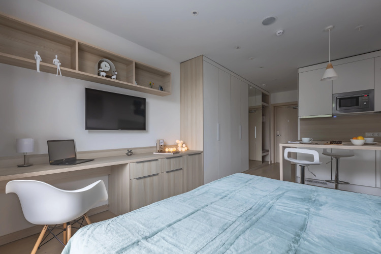 Фотография номера квартиры Апартаменты VivatApartSpb Уютная студия МЯТА YEs рядом с Невским проспектом