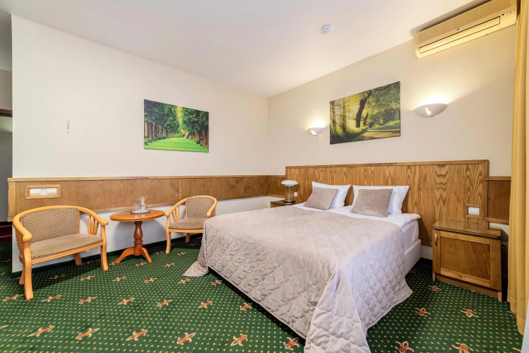 Двухместная студия с балконом двуспальная кровать