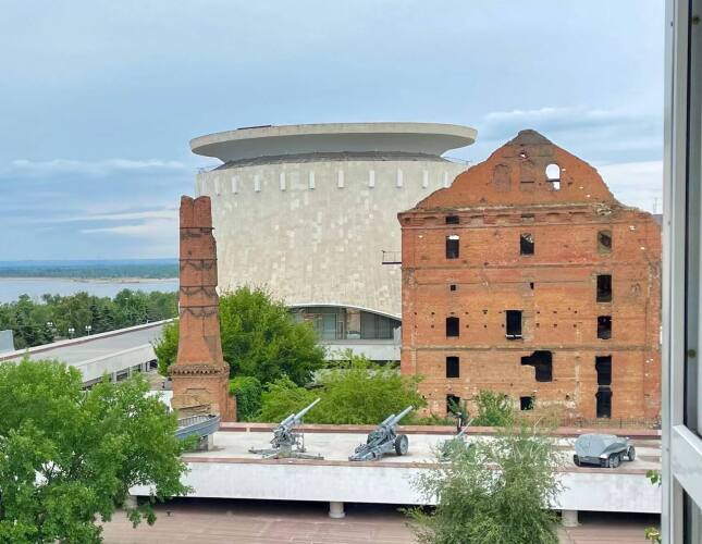 Фотография номера квартиры Апартаменты Лофт с видом на музей-Панораму и Волгу