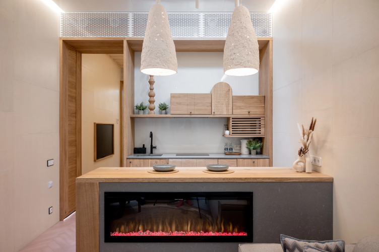 Фотография номера квартиры Апартаменты Top Rooms Дизайнерские Эко-Апартаменты с Камином Маяковская Патриаршие Пруды