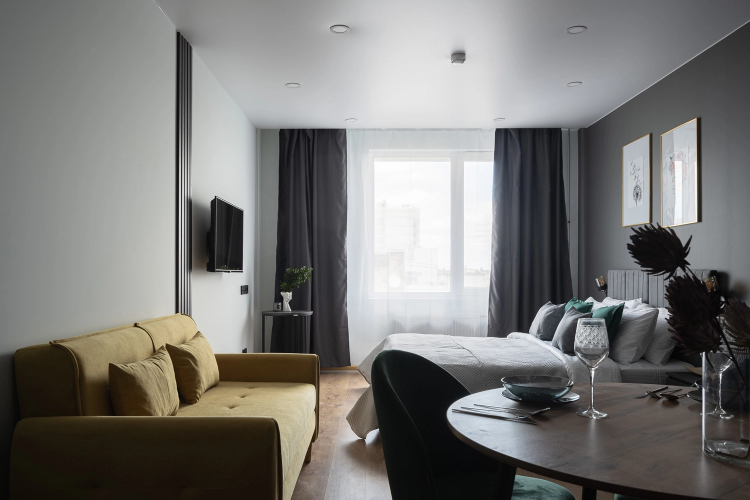 Фотография номера квартиры Апартаменты Стильная Студия в Центре Рядом с Метро