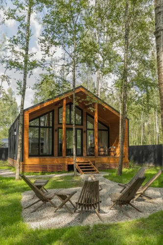 Фотография номера Коттеджа Частный дом Домик в лесу с камином и банным чаном