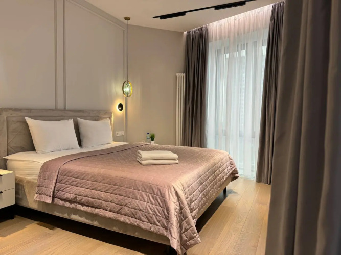 Фотография номера квартиры Апартаменты Lalapart Modern classic с видом на город у метро Дмитровская