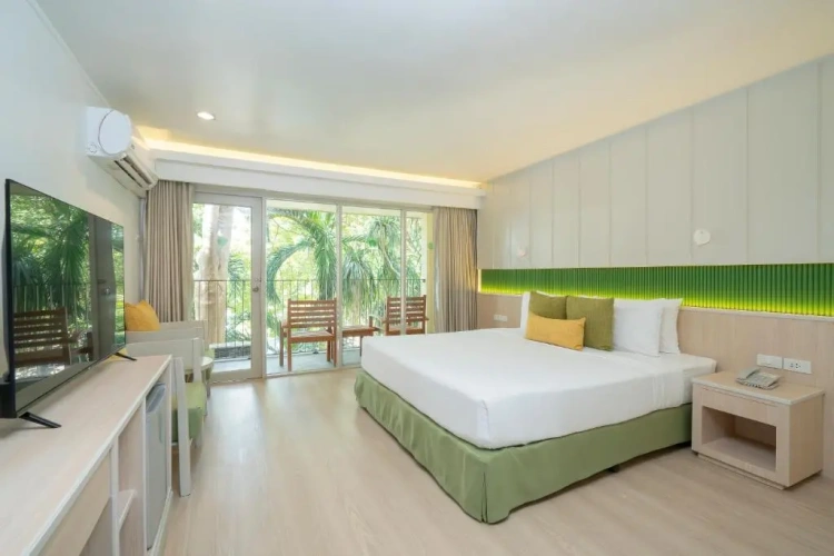 Superior Twin room with balcony and with pool view