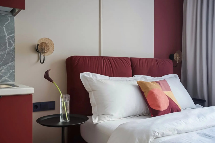 Фотография номера квартиры Апартаменты Pavlov Бордовая