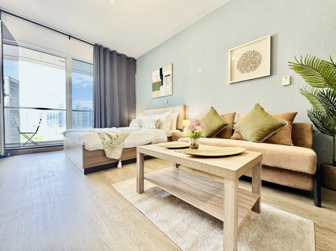 Cosmos Living Spacious Studio With Balcony Apartments