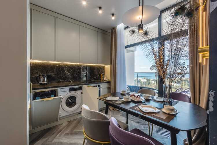 Фотография номера квартиры Крымский Рей 1к Апартамент Dolce Vita прямой вид на море