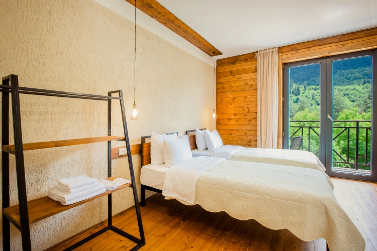 Standard Twin room with balcony and with view