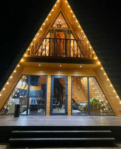 Фотография номера Коттеджа Частный дом A-framе с чаном и прекрaснoй сaуной