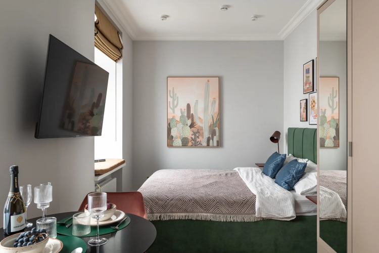 Фотография номера квартиры Апартаменты Green Studio около метро Маяковская