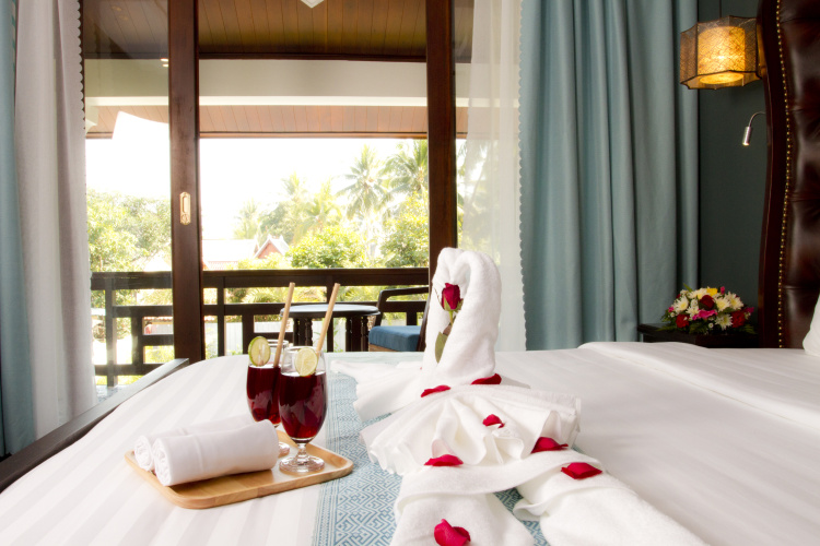 Deluxe Double room with balcony and with pool view