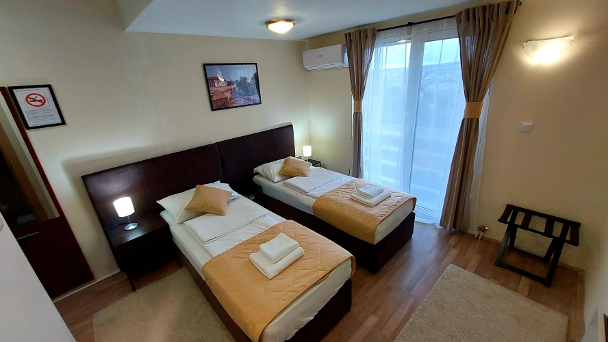 Standard Twin room with balcony and with view