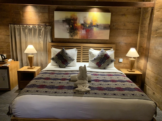 Deluxe Double room with balcony and with pool view