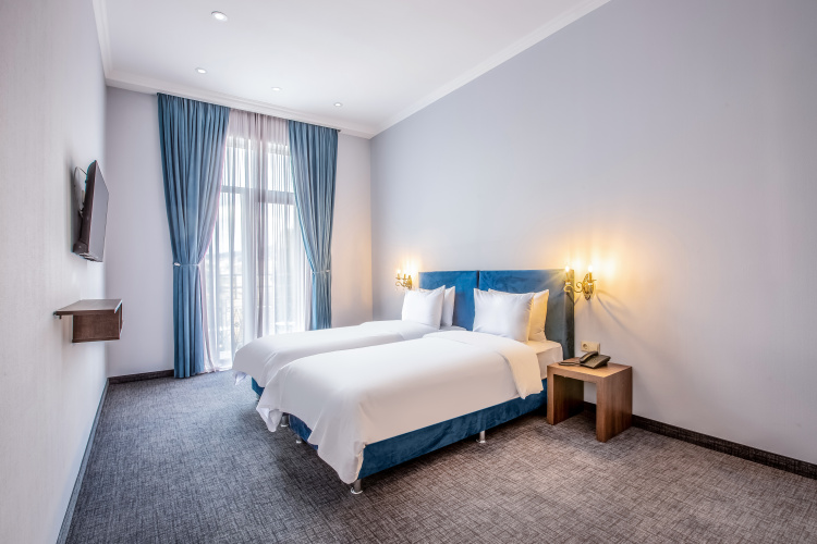 Standard Twin room with street view