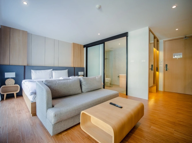 Double Studio with balcony and with garden view