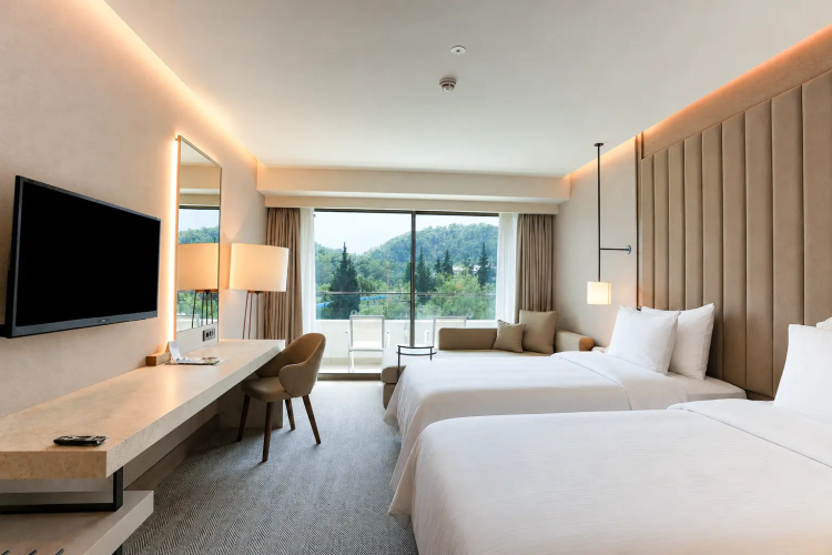 Deluxe Double room with balcony and with garden view