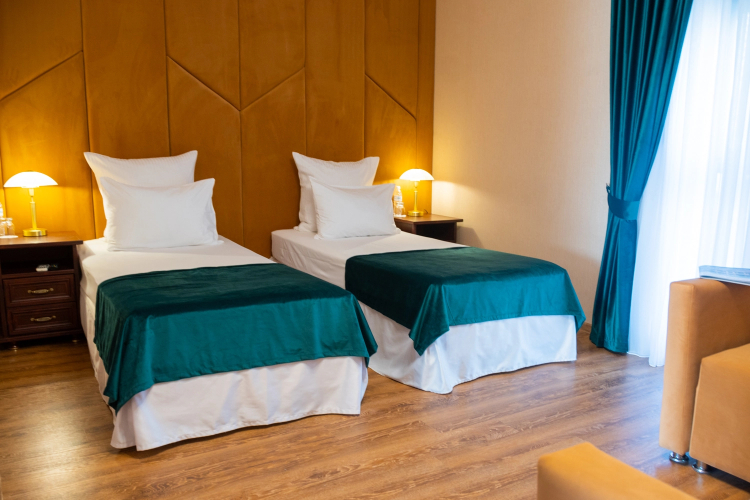 Двухместный номер  Стандарт Комфорт 303 с видом на город 2 отдельные кровати