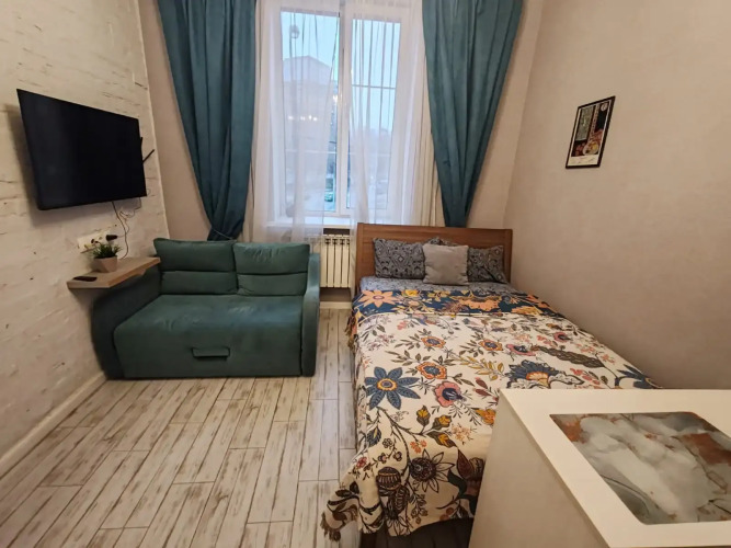 Фотография номера квартиры Апартаменты  Мятный уголок Уютная студия  с диваном у Ботанического сада