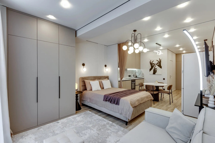 Фотография номера квартиры Квартира Красивая студия в новом доме