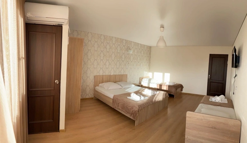 Superior Quadruple room with balcony and with view