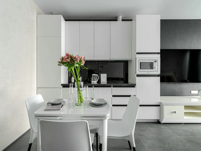 Фотография номера квартиры Квартира видовая Неотель в Резиденции Галерея Чижова, в центре города