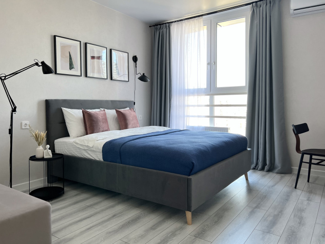 Фотография номера квартиры Апартаменты Fox Homes Светлая 1к квартира с видом на город