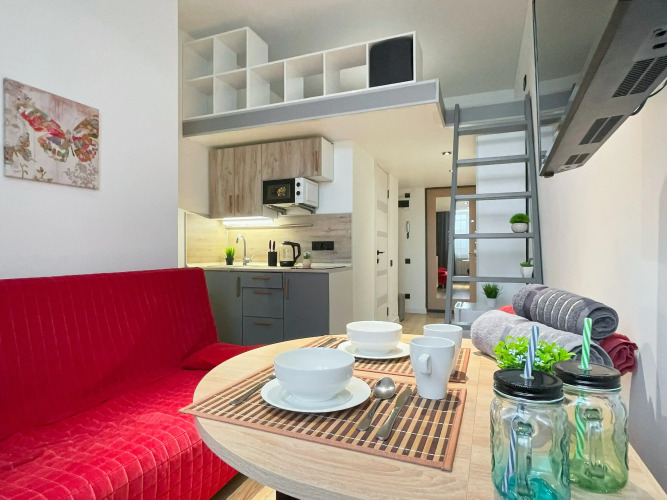 Фотография номера квартиры Апартаменты Dialog Apart (Малиновая студия)