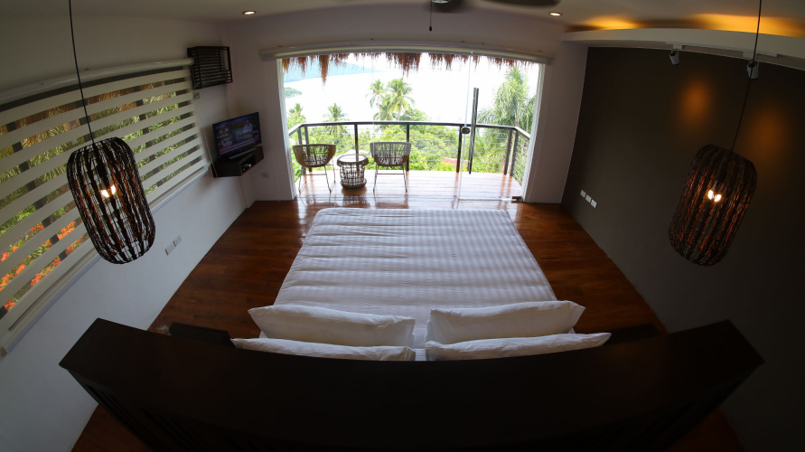 Superior Quadruple room with balcony and with view