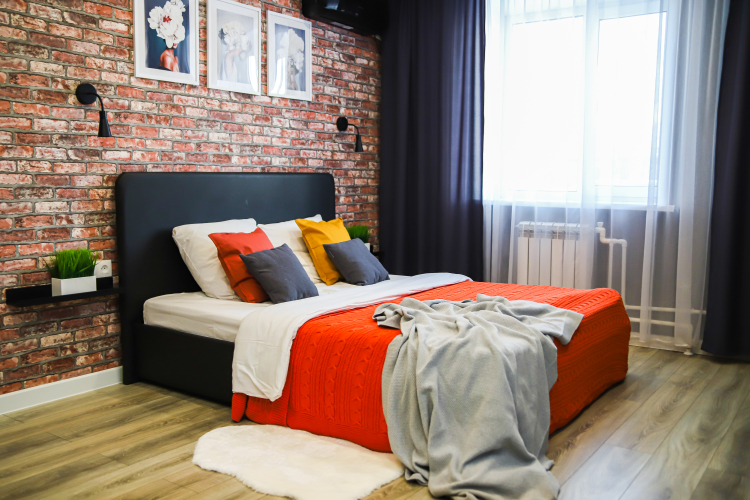 Фотография номера квартиры Апартаменты «Home Vita» стильные, просторные, красивый вид из окна