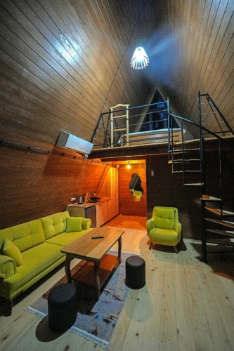 Chalet with balcony and with view