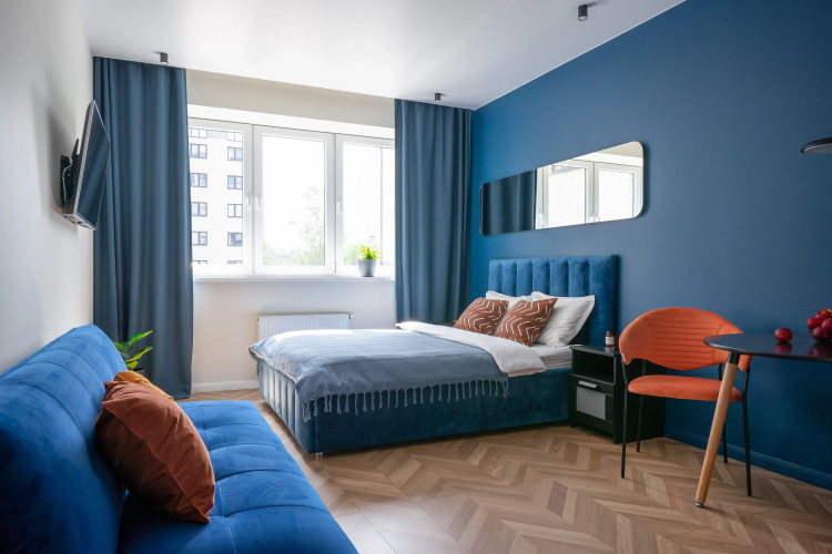 Фотография номера квартиры Апартаменты Pavlov Тёмно-синяя